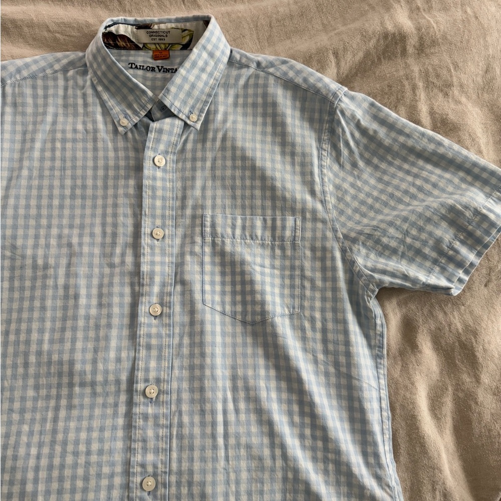 Men's Blue Checkered Shirt